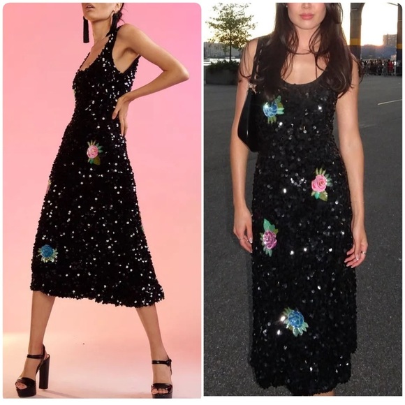 Cynthia Rowley Sequin Floral Prism Dress - Picture 1 of 9